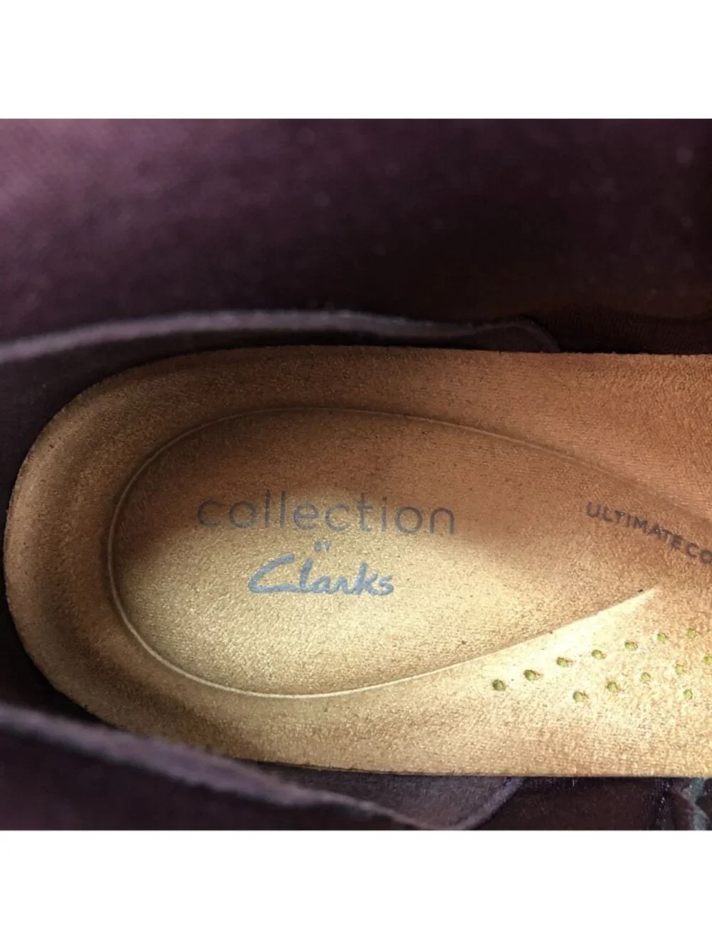Clarks Women's Size 10M Collection Caroline Orchid Purple Ankle Booties Boots